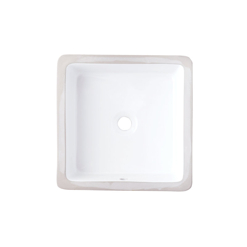 RoyalPurpleBathKitchen Ceramic Square Undermount Bathroom Sink with ...